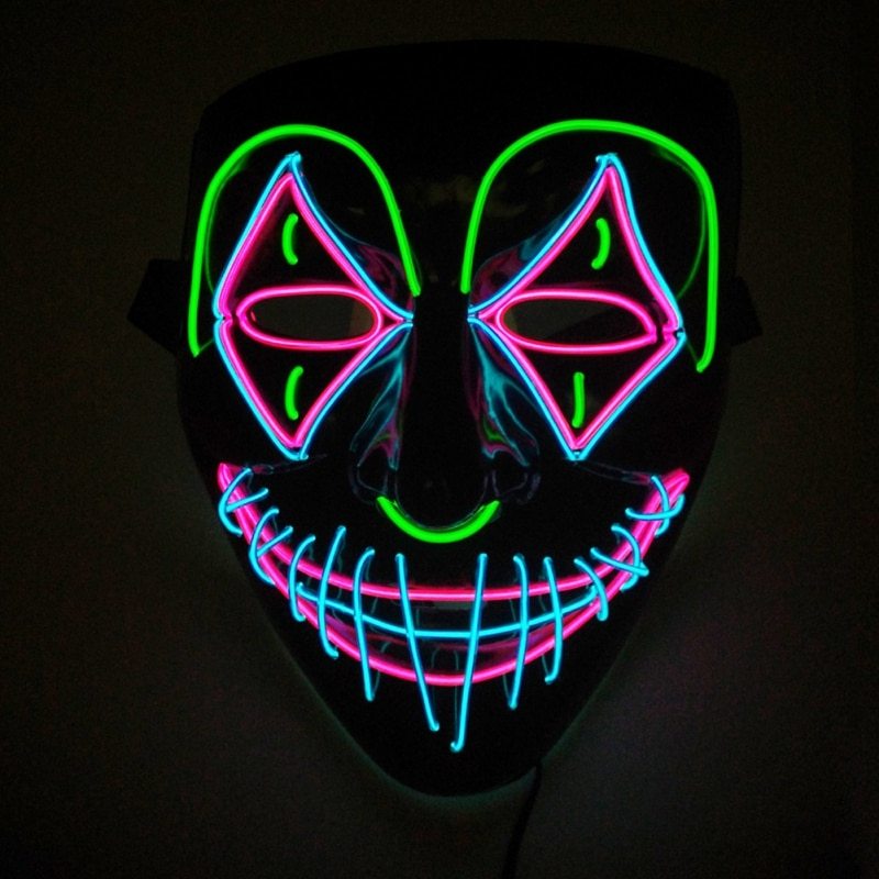 Masque de Clown à LED Lumineux – Effet Scintillant pour Vos Soirées