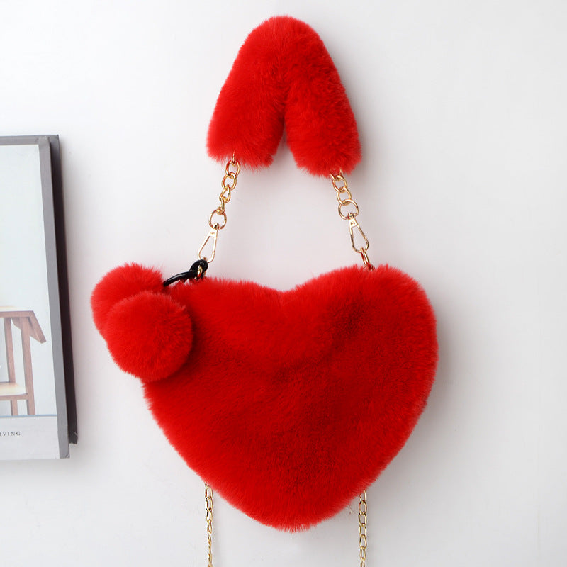 Sac d'Amour en Peluche Douce pour Femmes