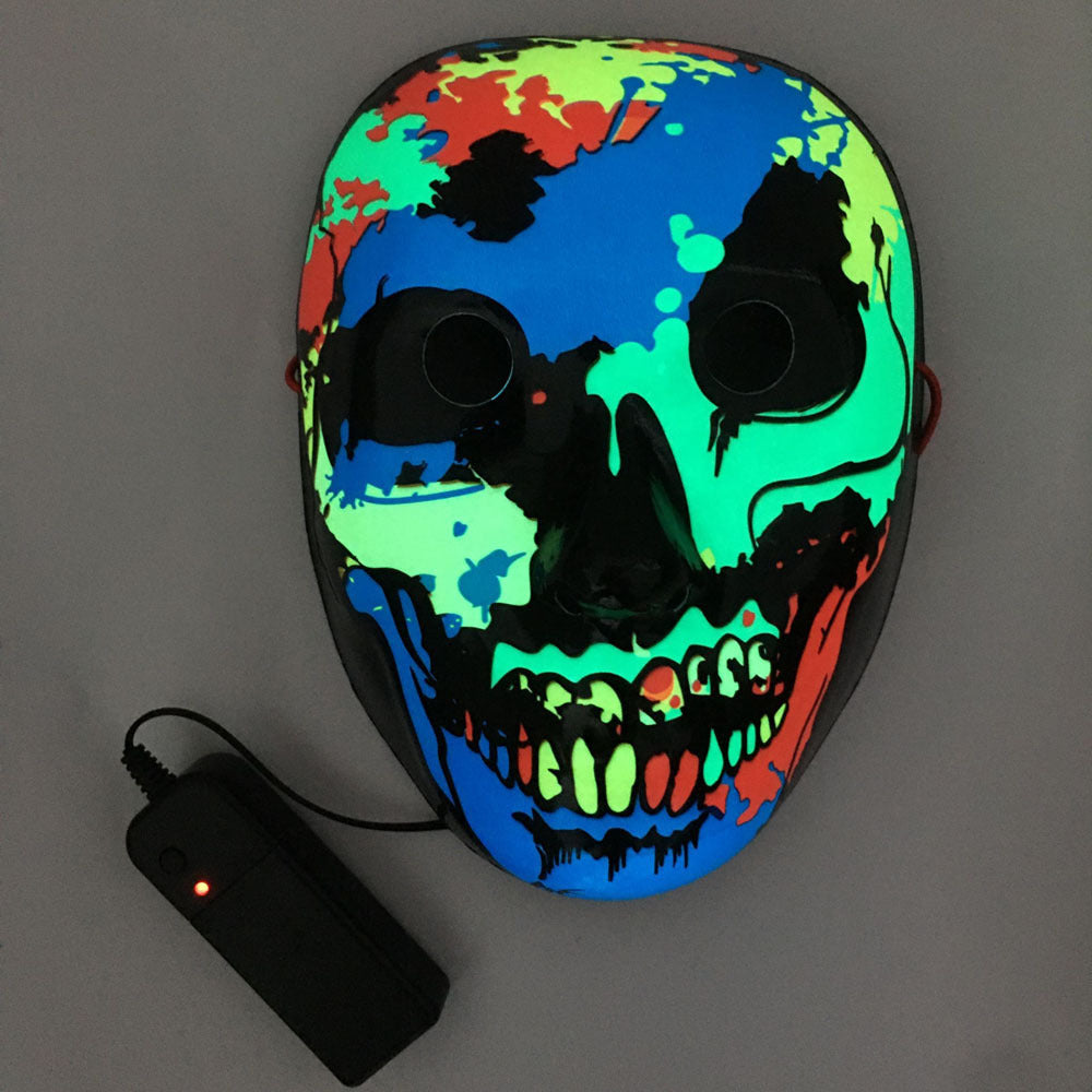 Masque Cosplay LED Effrayant pour Halloween