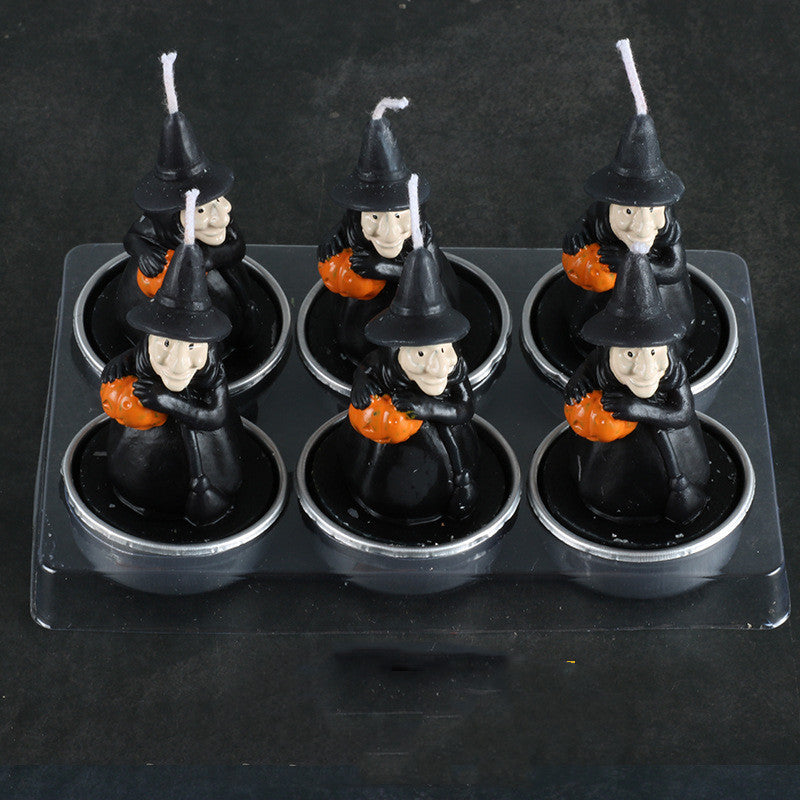 Bougies d'Halloween – Coffret de 6 Bougies en Cire