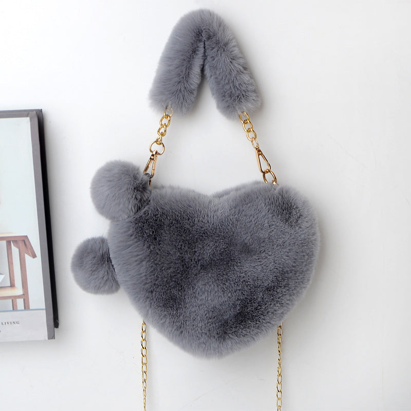 Sac d'Amour en Peluche Douce pour Femmes