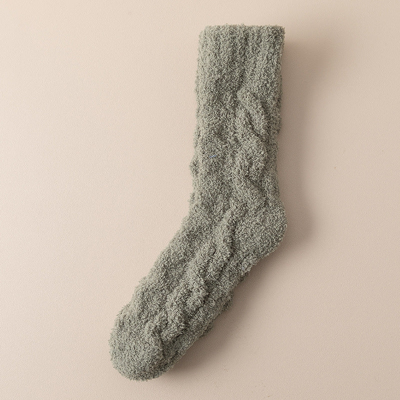 Chaussettes Hiver Douces en Velours Corail – Chaleur et Confort pour la Maison