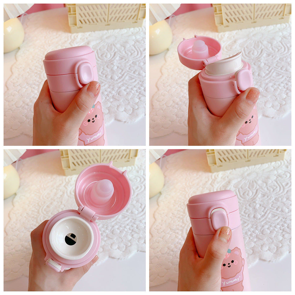 Mug Portable Petit Ours Simple – L'Accessoire Mignon et Pratique pour Vos Boissons