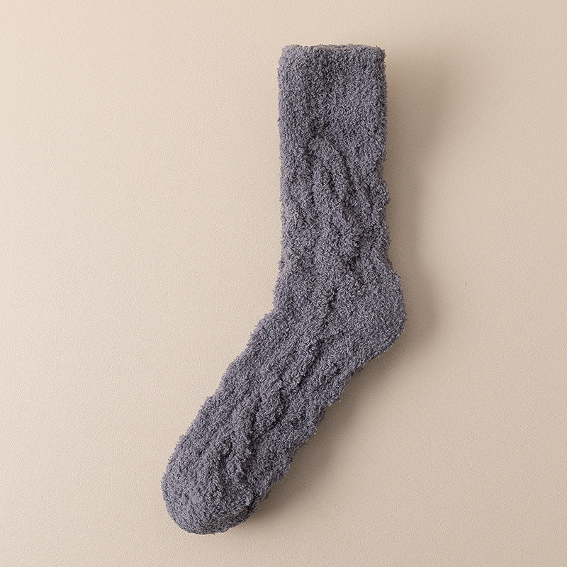 Chaussettes Hiver Douces en Velours Corail – Chaleur et Confort pour la Maison