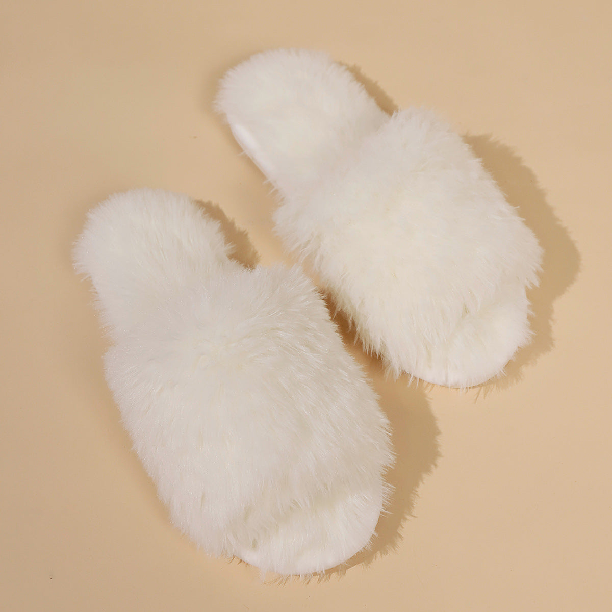 Chaussons d'Hiver en Peluche à Bout Ouvert – Pantoufles Moelleuses Unisexes pour la Maison