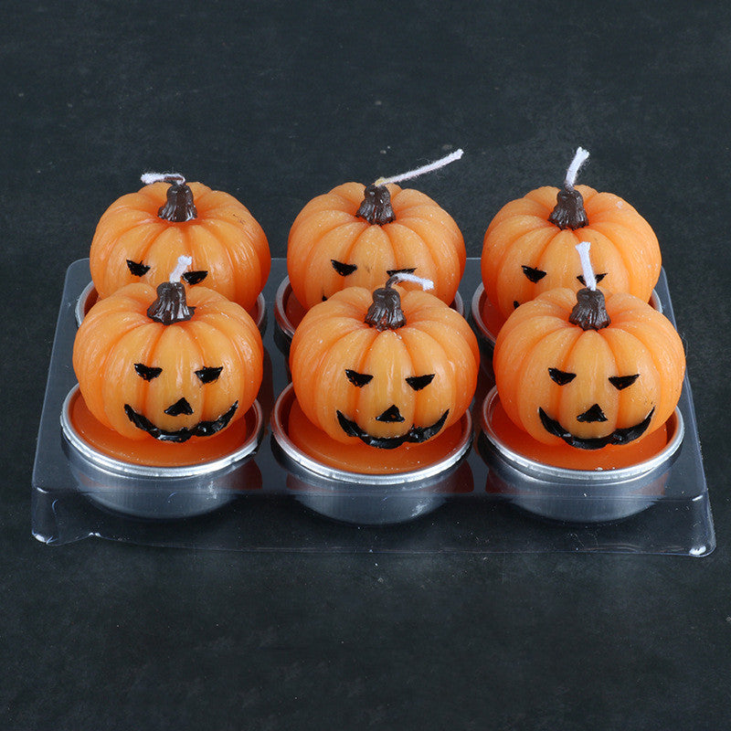 Bougies d'Halloween – Coffret de 6 Bougies en Cire