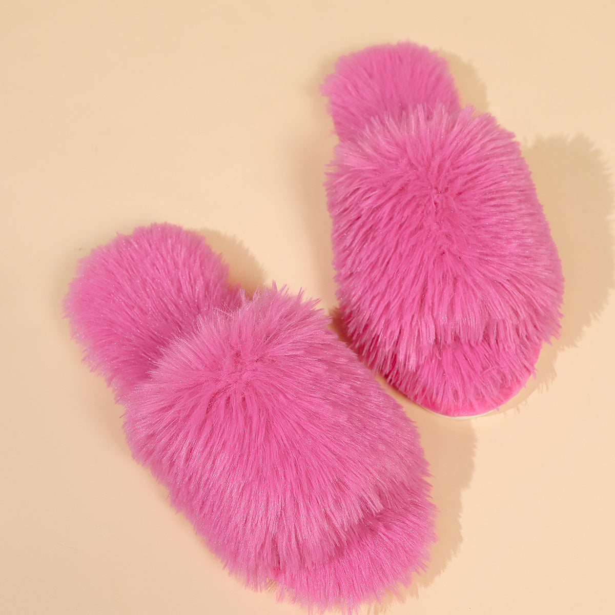 Chaussons d'Hiver en Peluche à Bout Ouvert – Pantoufles Moelleuses Unisexes pour la Maison