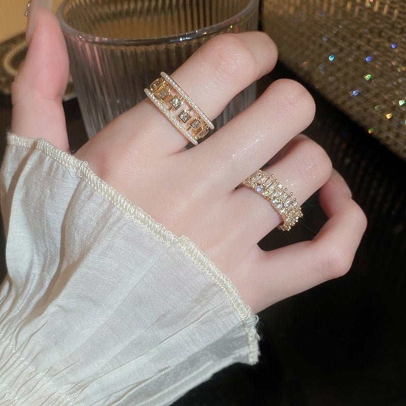Bague Chic en Zircon - Élégance Minimaliste - KadooKadooCarré d'Or ÉlégantCJLX212059301AZMykadoo.shopBague