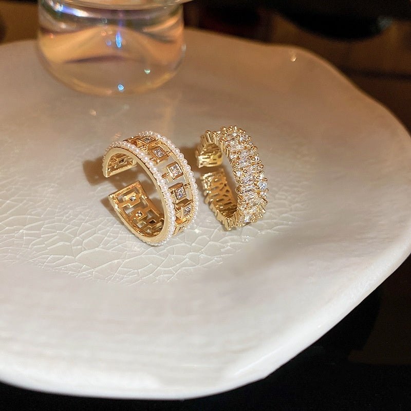 Bague Chic en Zircon - Élégance Minimaliste - KadooKadooCarré d'Or ÉlégantCJLX212059301AZMykadoo.shopBague