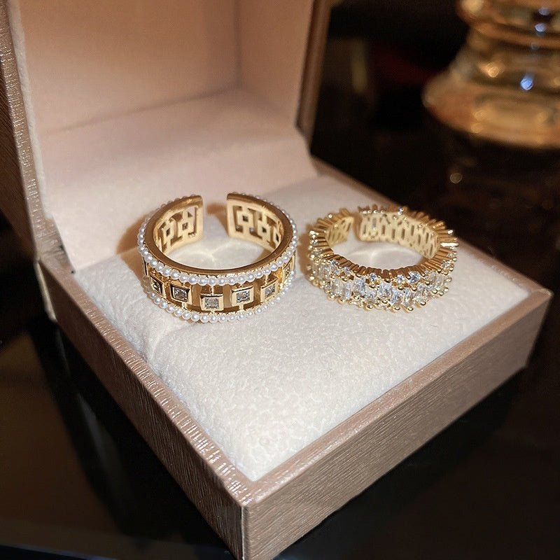 Bague Chic en Zircon - Élégance Minimaliste - KadooKadooCarré d'Or ÉlégantCJLX212059301AZMykadoo.shopBague