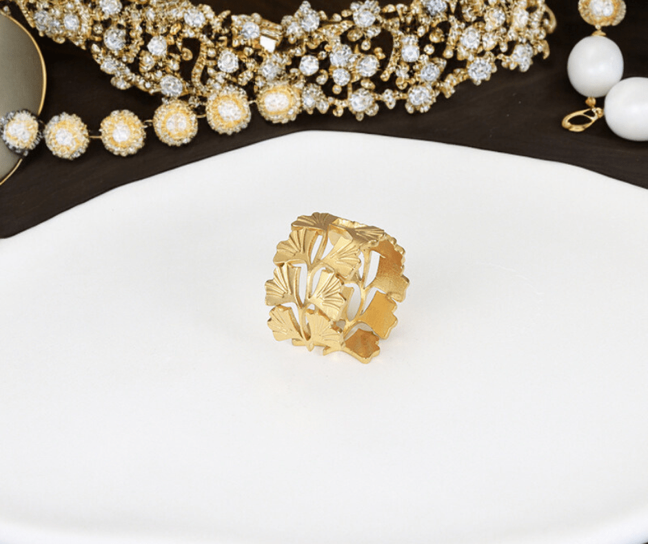 Bague Minimaliste Dorée - Élégance et Moderne - KadooKadooFeuille de Pin DoréeCJLX210961506FUMykadoo.shopBague