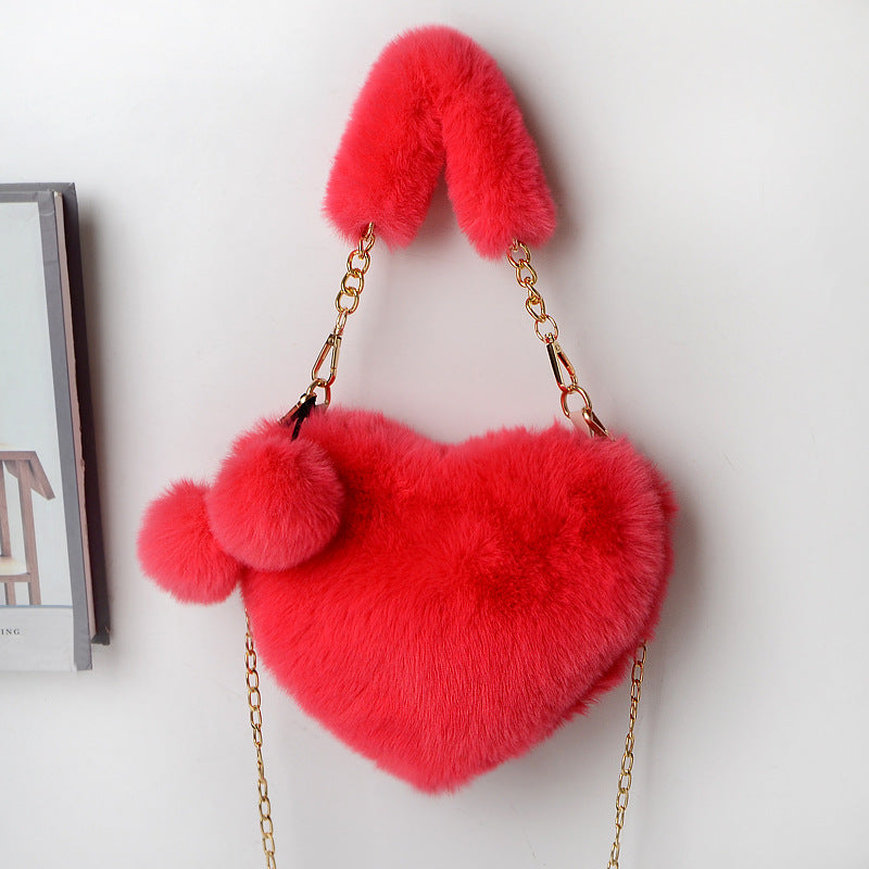 Sac d'Amour en Peluche Douce pour Femmes