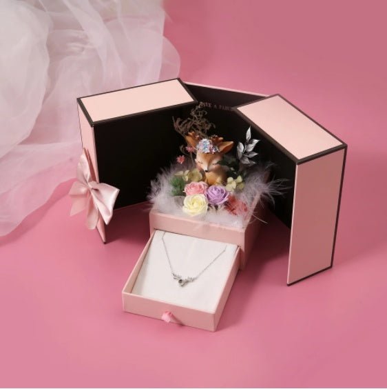 Boîte Cadeau de Roses Éclatantes : Un Présent Enchanteur et Lumineux pour Toutes les Occasions - KadooKadooRouge ÉclatCJZBLXLX22768 - Black packingMykadoo.shopCoffret De Cadeau
