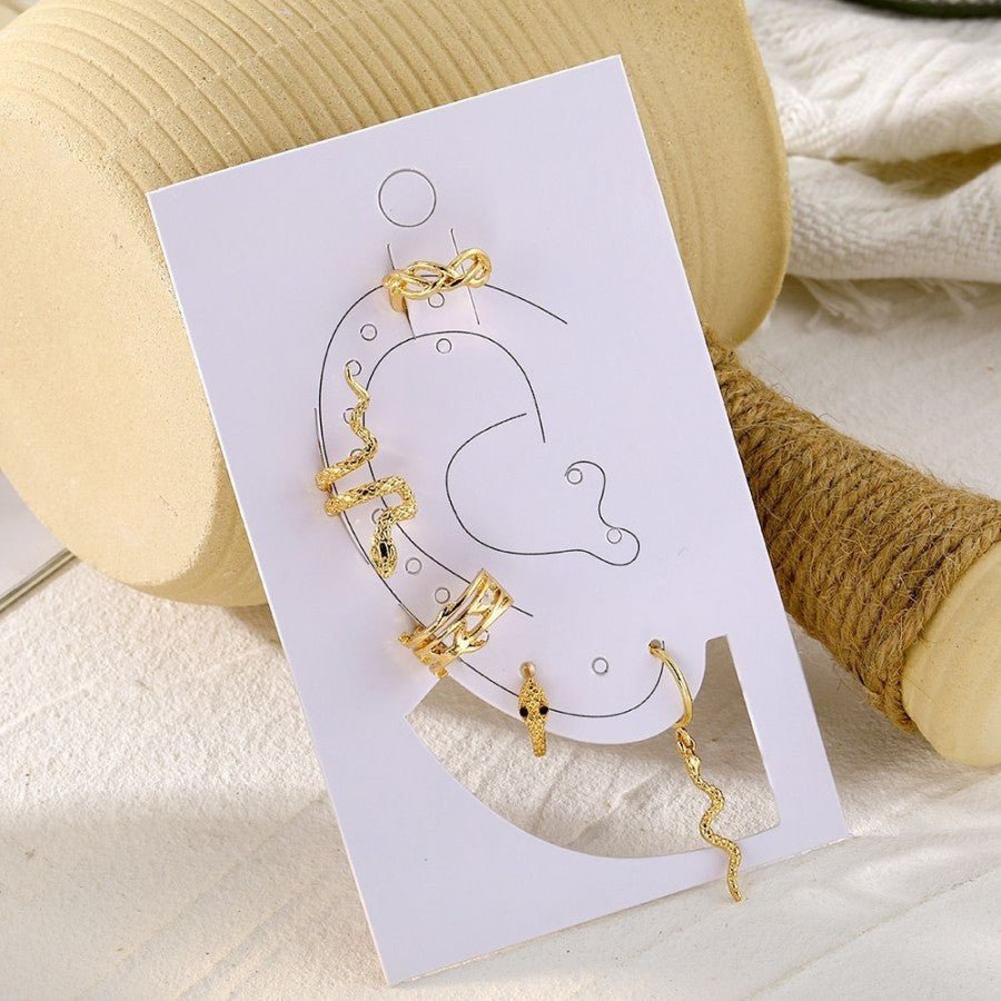 Boucles d'Oreilles Clip Serpent Plaqué Or - Tendance - KadooKadooDoréCJYD201718901AZMykadoo.shopBoucles d'oreilles