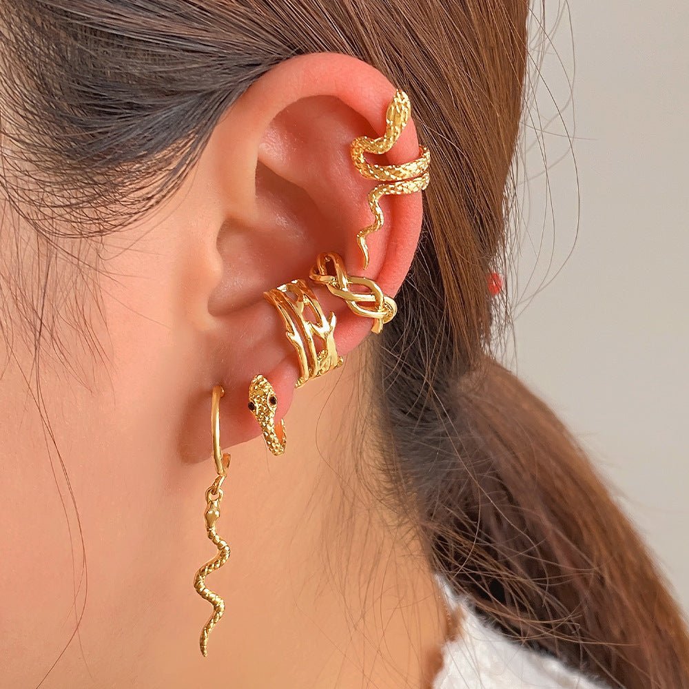 Boucles d'Oreilles Clip Serpent Plaqué Or - Tendance - KadooKadooDoréCJYD201718901AZMykadoo.shopBoucles d'oreilles