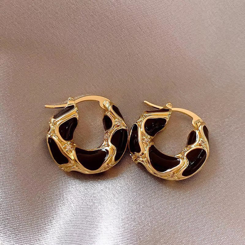 Boucles d’Oreilles Émaillées Lava Chic - KadooKadooNoirCJYD206551102BYMykadoo.shopBoucles d'oreilles