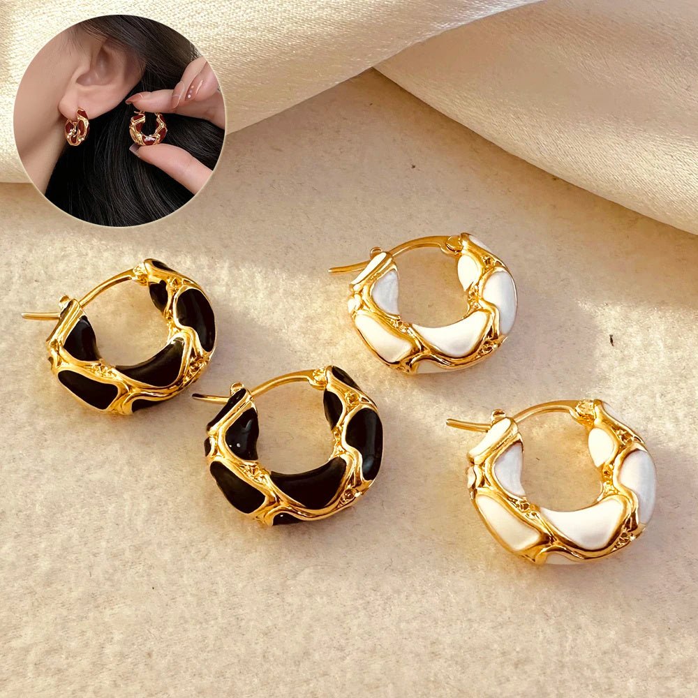 Boucles d’Oreilles Émaillées Lava Chic - KadooKadooNoirCJYD206551102BYMykadoo.shopBoucles d'oreilles
