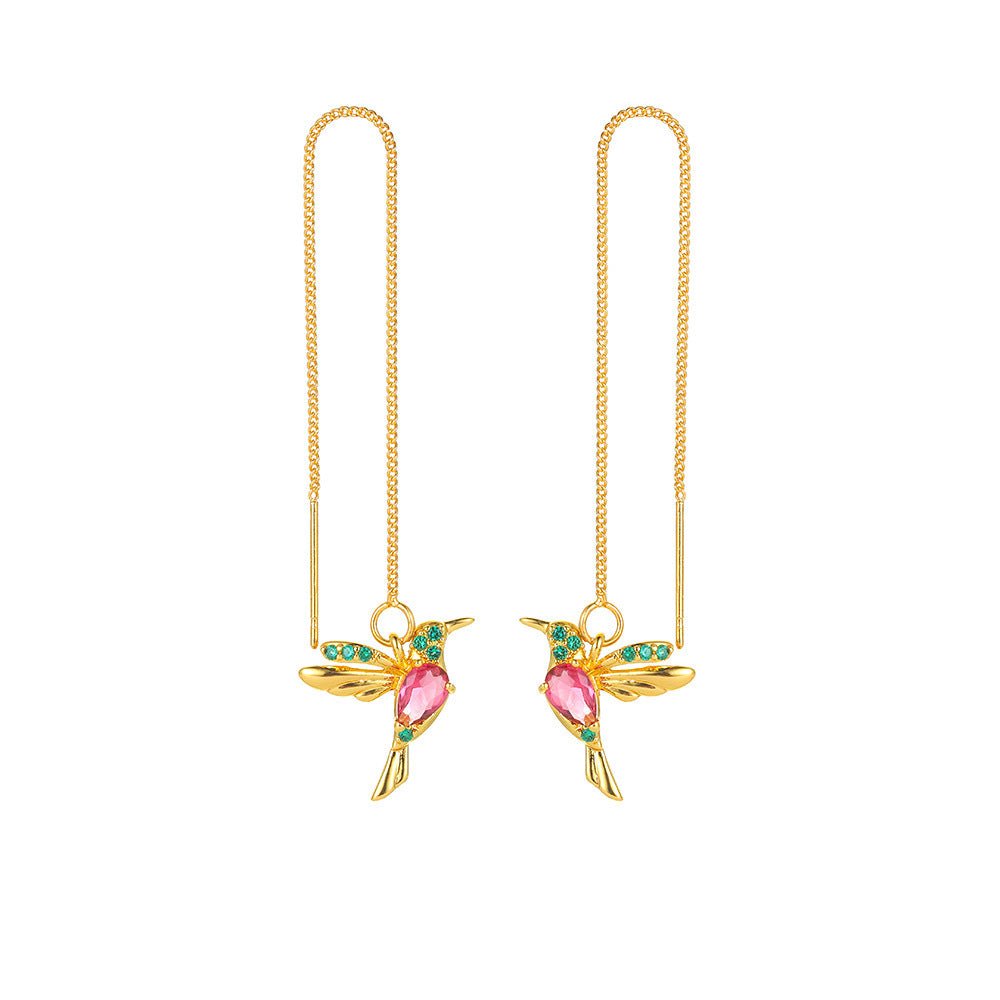 Boucles d’Oreilles Pendantes Colibri en Cristal - Élégance et Légèreté pour Femmes - KadooKadoo0r/JauneCJYD206773602BYMykadoo.shopBoucles d'oreilles