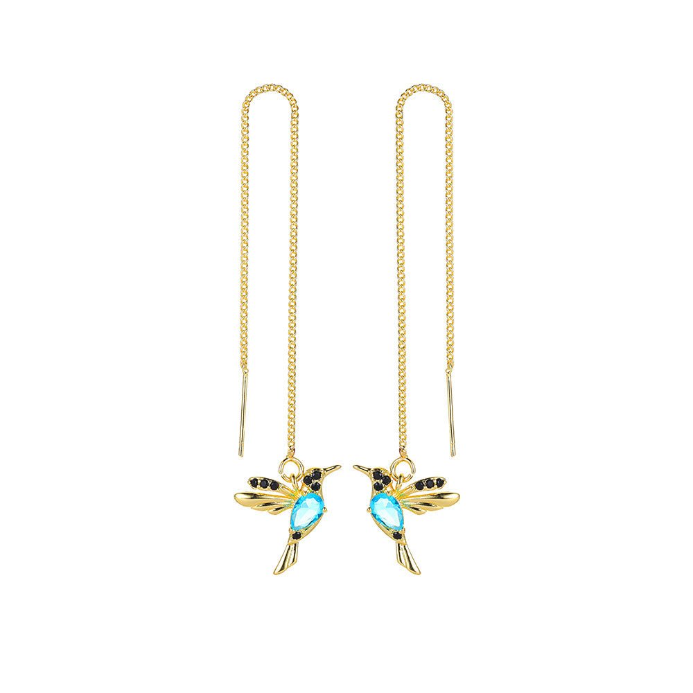 Boucles d’Oreilles Pendantes Colibri en Cristal - Élégance et Légèreté pour Femmes - KadooKadooOr/VioletCJYD206773603CXMykadoo.shopBoucles d'oreilles
