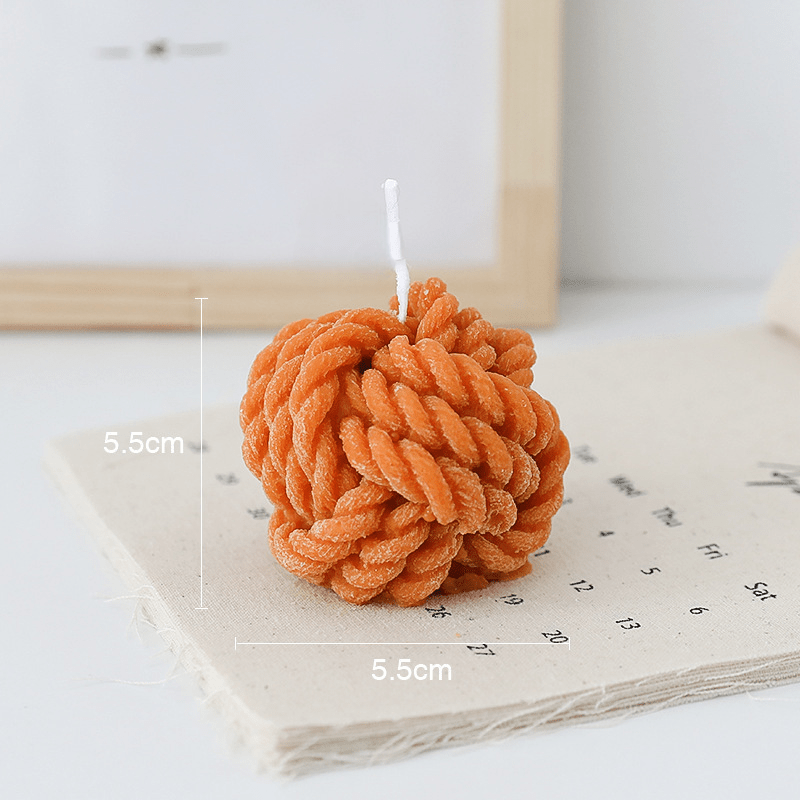 Bougie Parfumée en Forme de Boule de Laine – Artisanat Élégant et Parfums Envoûtants - KadooKadooOrange / La RoseCJJT166251811KPMykadoo.shopBougies