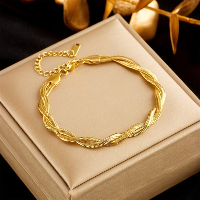 Bracelet Double Couche - Luxe et Audace - KadooKadooDouble Serpent DoréCJSL205392804DWMykadoo.shopBracelet
