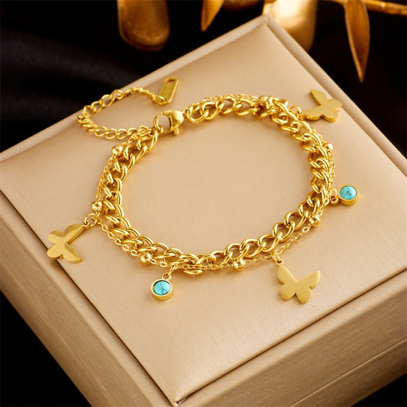 Bracelet Double Couche - Luxe et Audace - KadooKadooÉclat des GemmesCJSL205392801AZMykadoo.shopBracelet