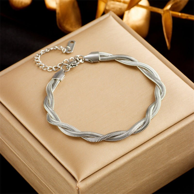 Bracelet Double Couche - Luxe et Audace - KadooKadooDouble Serpent ArgentéCJSL205392805EVMykadoo.shopBracelet