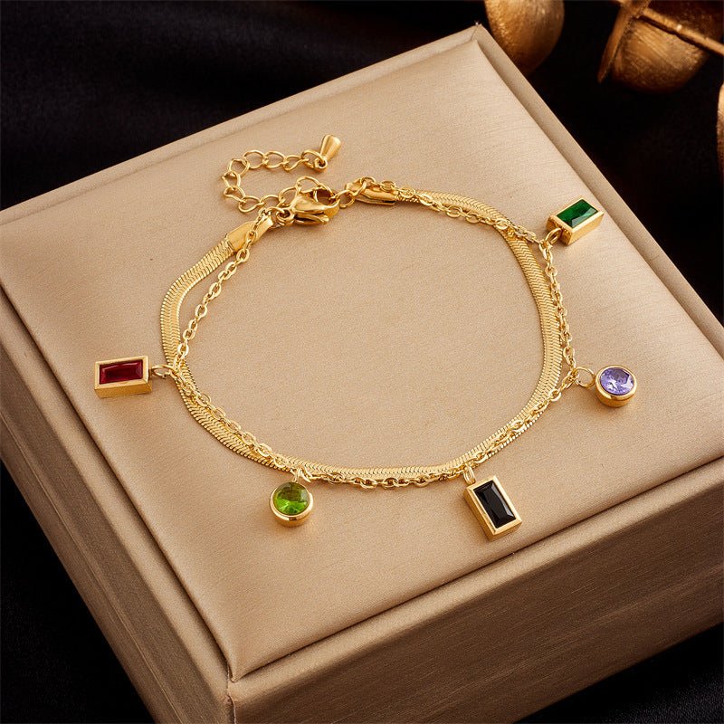 Bracelet Double Couche - Luxe et Audace - KadooKadooÉclat des GemmesCJSL205392801AZMykadoo.shopBracelet