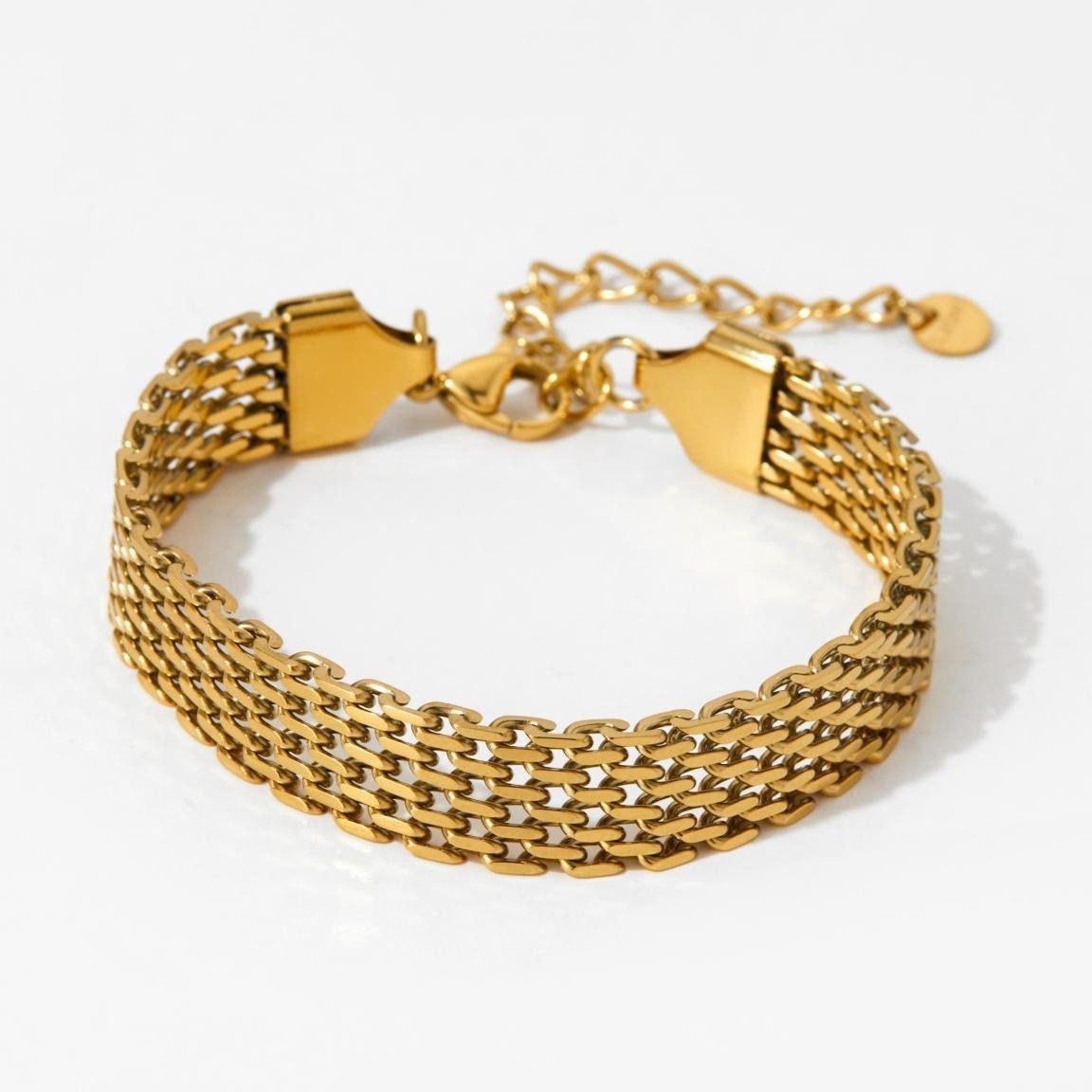 Bracelets en Acier Inoxydable - Élégance en Mailles Variées - KadooKadooGourmette DoréCJSL207143708HSMykadoo.shopBracelet