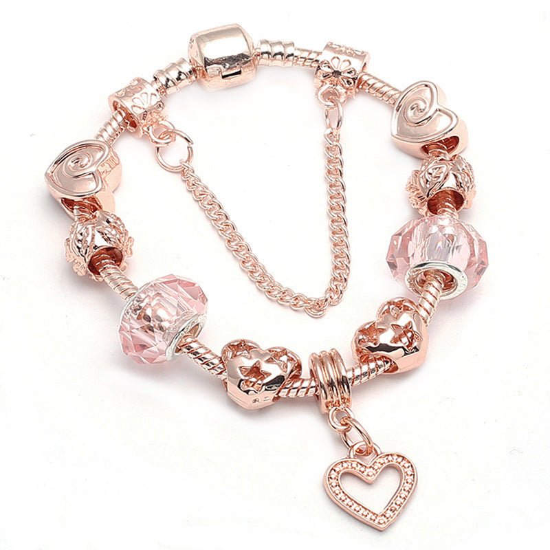 Bracelet en Or Rose Géométrique - Élégance pour Femmes