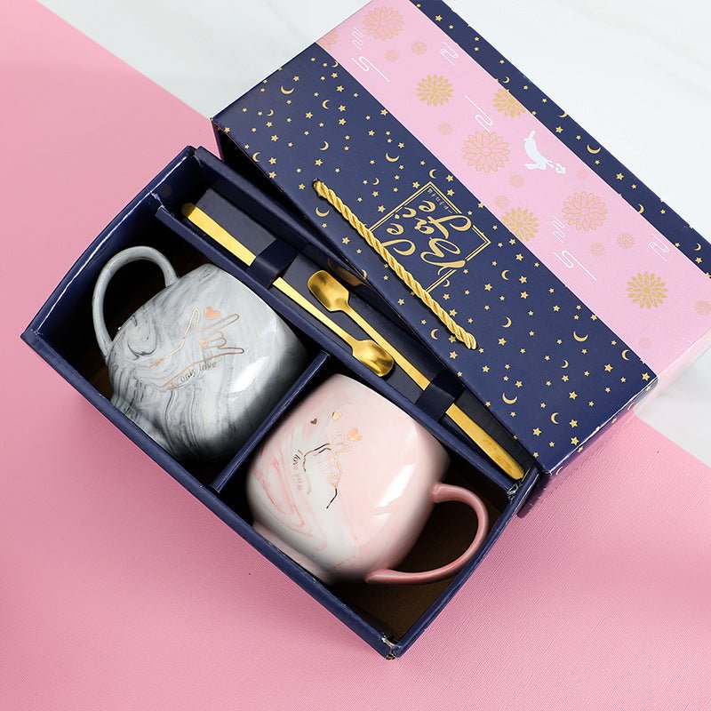 Coffret de Tasses en Céramique Élégantes – Dégustez en Duo ! - KadooKadooLoveCJJJJTJT36034 - LoveMykadoo.shopTasse