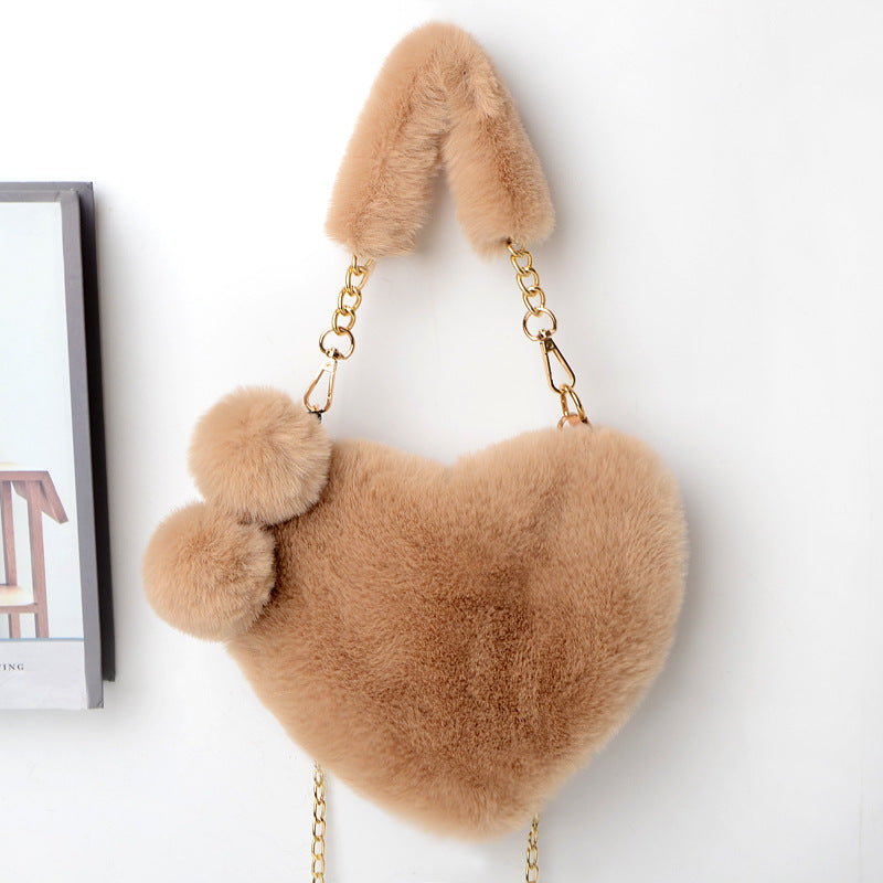 Sac d'Amour en Peluche Douce pour Femmes