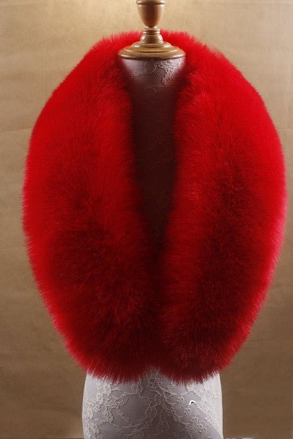 Écharpe en Faux Fourrure de Renard – Élégance et Chaleur Automnale - KadooKadooRougeCJNSFSWJ00954 - RedMykadoo.shopÉcharpe