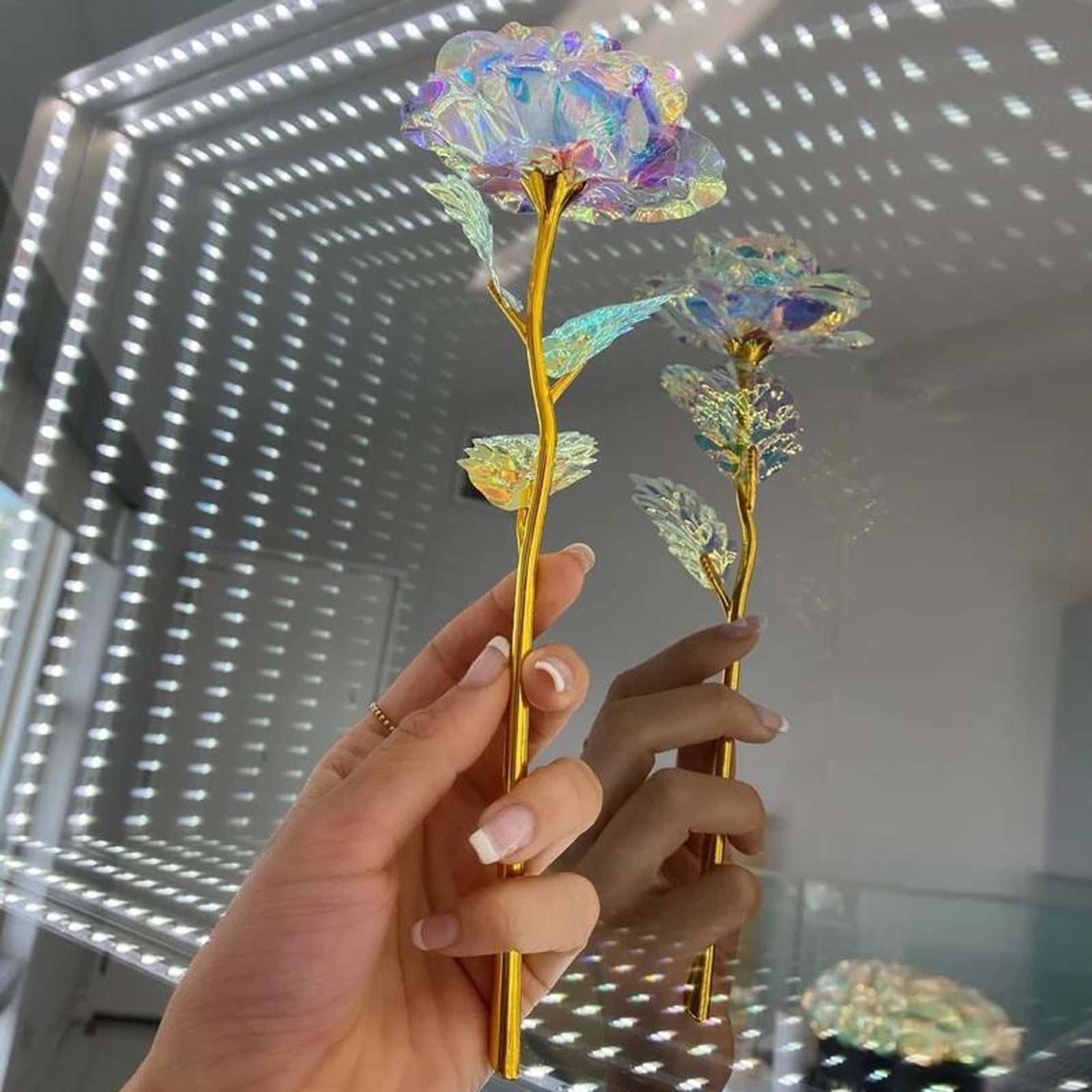 Ensemble de 10 Roses Artificielles Cristallines - Éclat et Élégance pour Vos Moments Spéciaux - KadooKadoo10 PiècesCJJT138179901AZMykadoo.shopFleure décorative