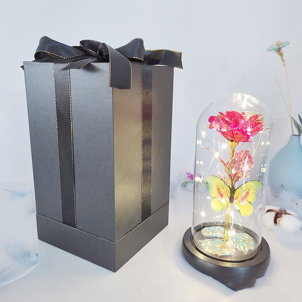 Éternelle Rose Illuminée : Le Cadeau Romantique Idéal avec Lumière LED - KadooKadooRougeCJJT172486004DWMykadoo.shopFleure décorative