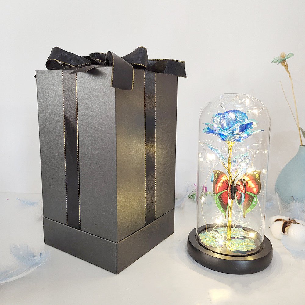 Éternelle Rose Illuminée : Le Cadeau Romantique Idéal avec Lumière LED - KadooKadooBleuCJJT172486008HSMykadoo.shopFleure décorative