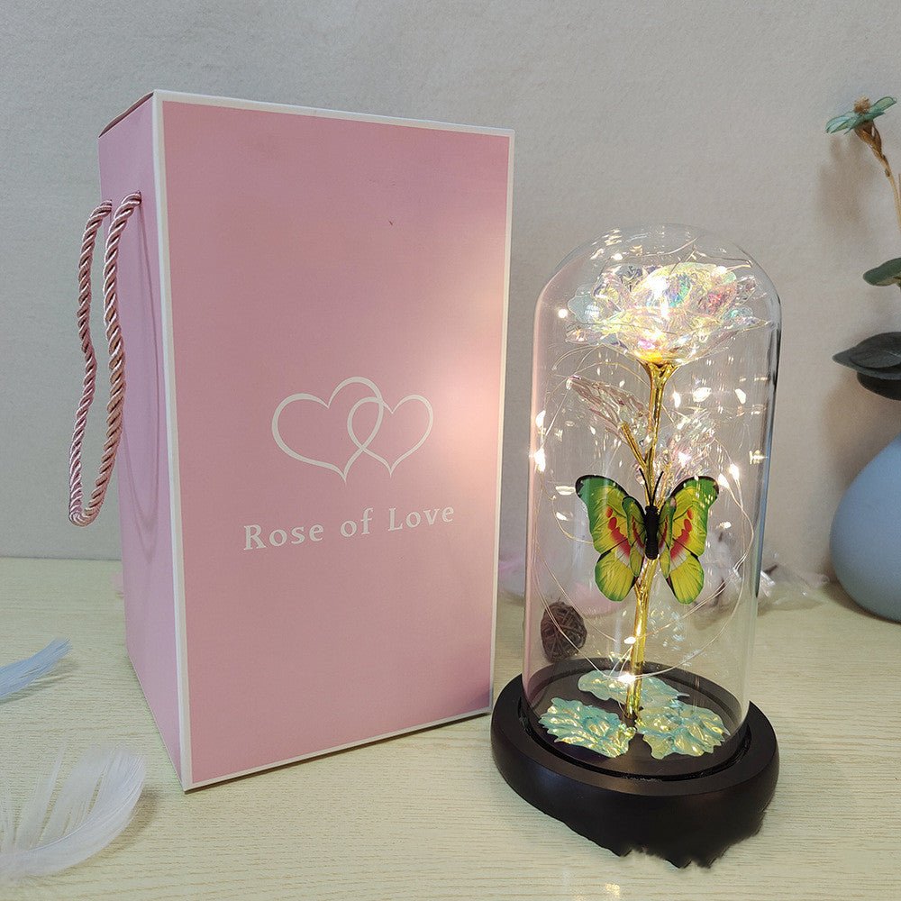 Éternelle Rose Illuminée : Le Cadeau Romantique Idéal avec Lumière LED - KadooKadooRougeCJJT172486004DWMykadoo.shopFleure décorative
