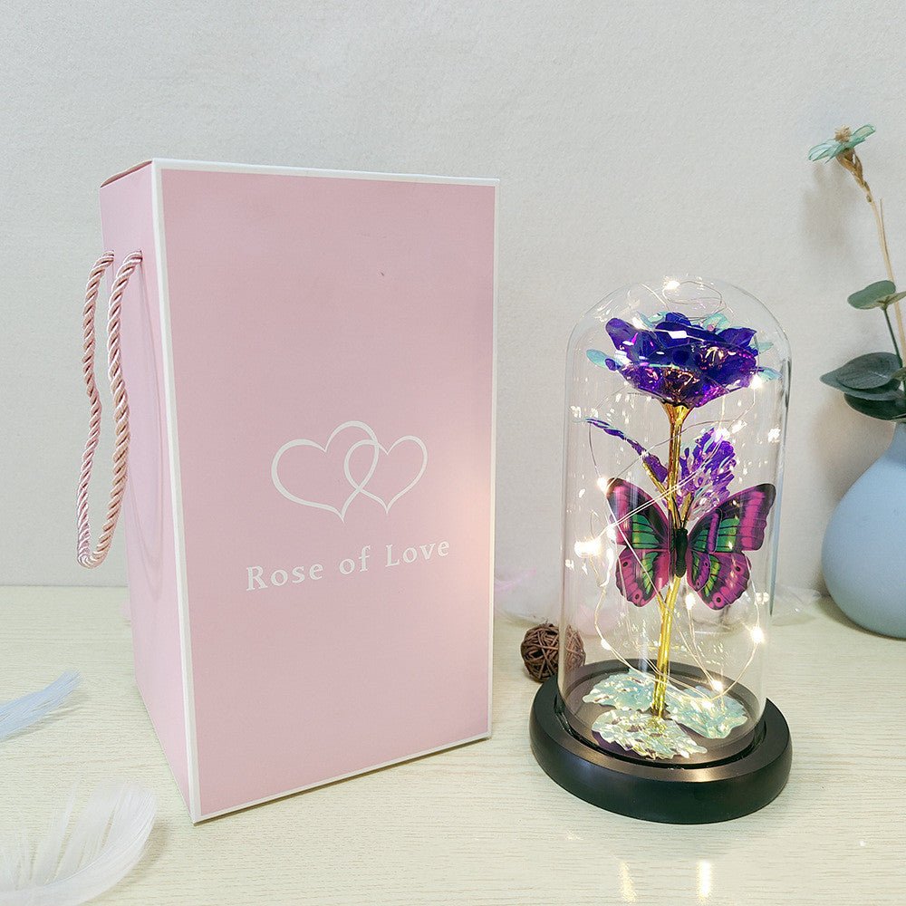 Éternelle Rose Illuminée : Le Cadeau Romantique Idéal avec Lumière LED - KadooKadooVioletCJJT172486005EVMykadoo.shopFleure décorative
