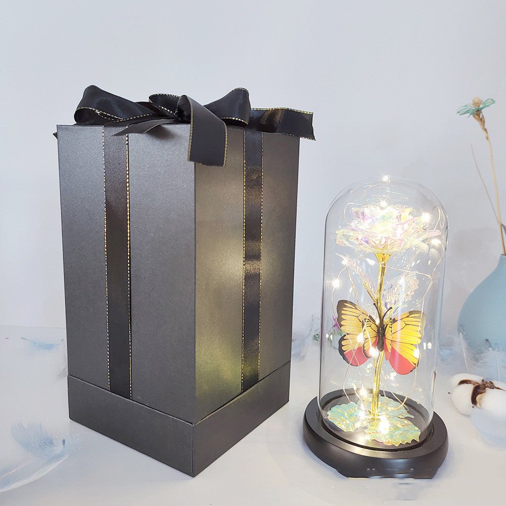 Éternelle Rose Illuminée : Le Cadeau Romantique Idéal avec Lumière LED - KadooKadooRoseCJJT172486009IRMykadoo.shopFleure décorative