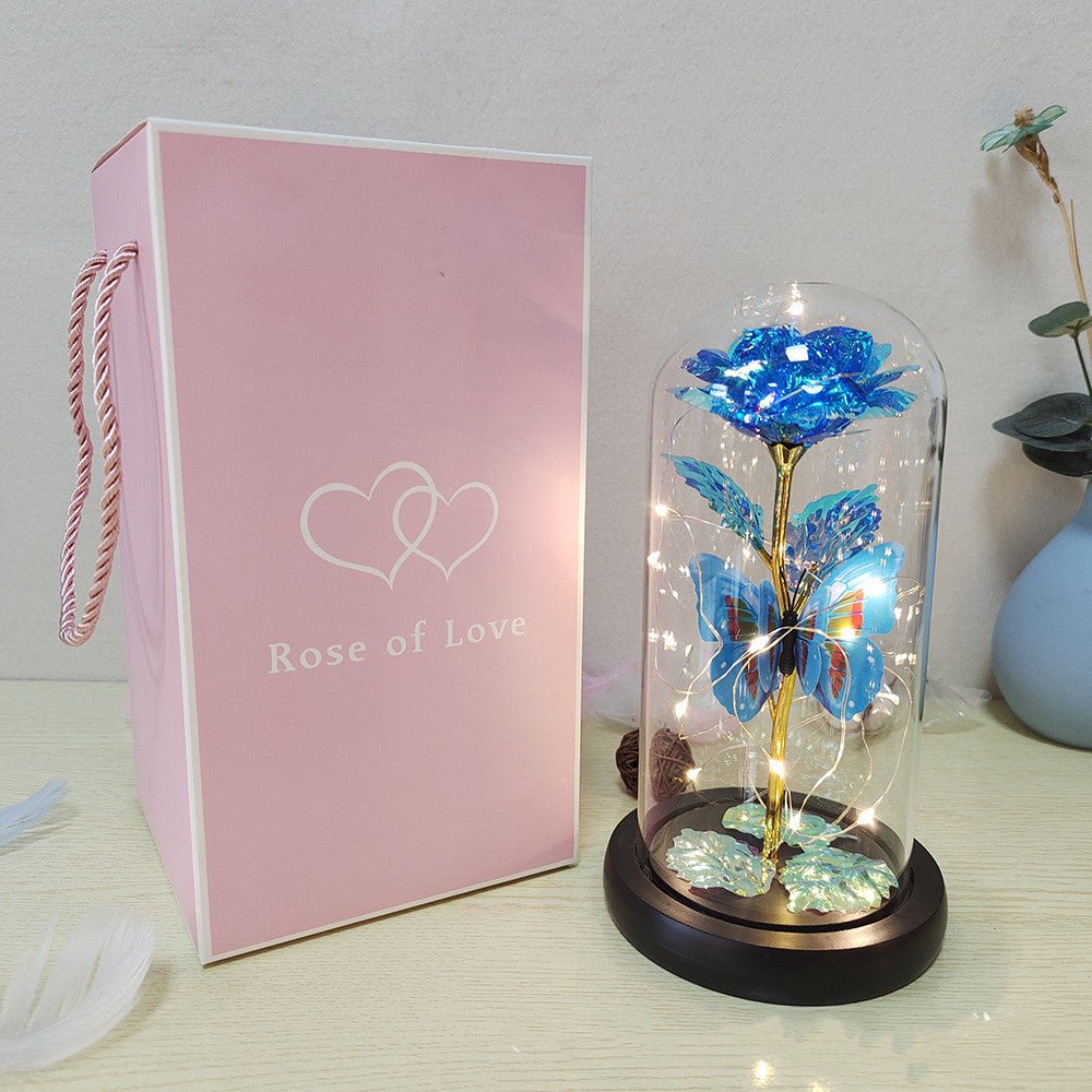 Éternelle Rose Illuminée : Le Cadeau Romantique Idéal avec Lumière LED - KadooKadooBleuCJJT172486007GTMykadoo.shopFleure décorative