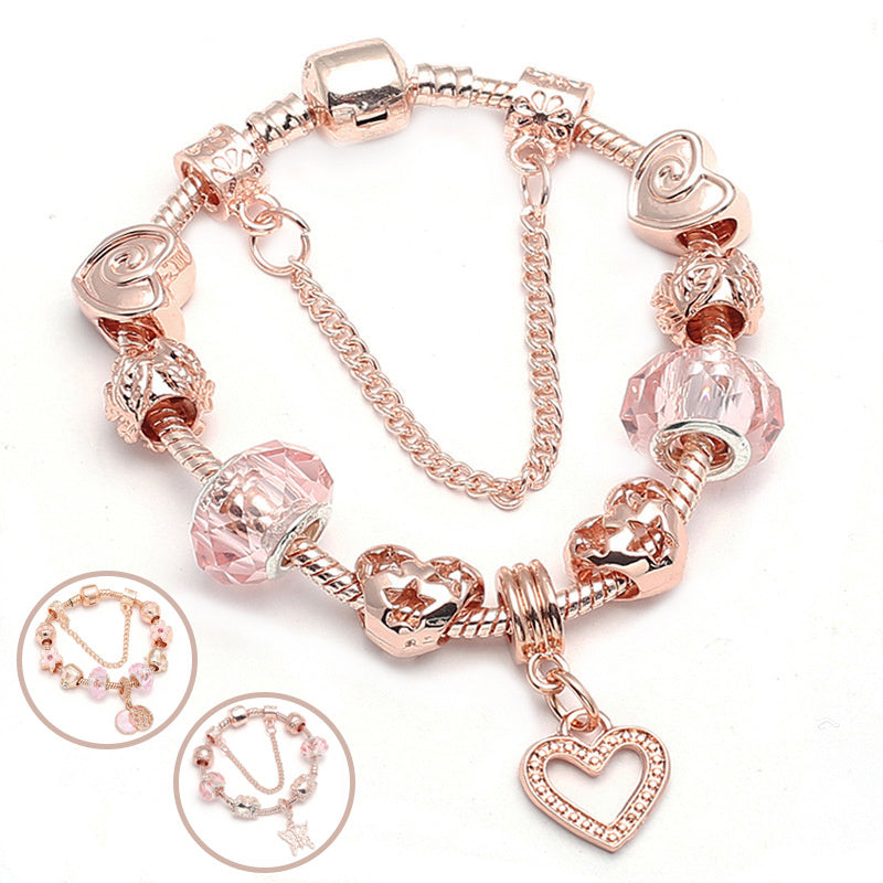 Bracelet en Or Rose Géométrique - Élégance pour Femmes