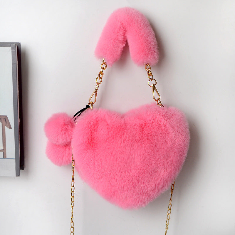 Sac d'Amour en Peluche Douce pour Femmes