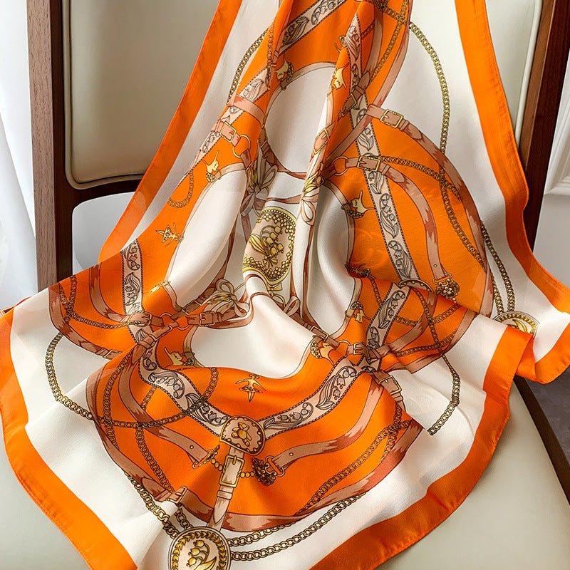 Foulards en Soie Imprimés – Élégance Automnale pour Vos Événements - KadooKadooOrange claireCJWJ158657901AZMykadoo.shopFoulard