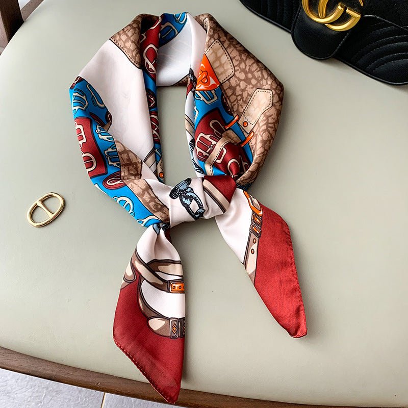 Foulards en Soie Imprimés – Élégance Automnale pour Vos Événements - KadooKadooOrangeCJWJ158657906FUMykadoo.shopFoulard