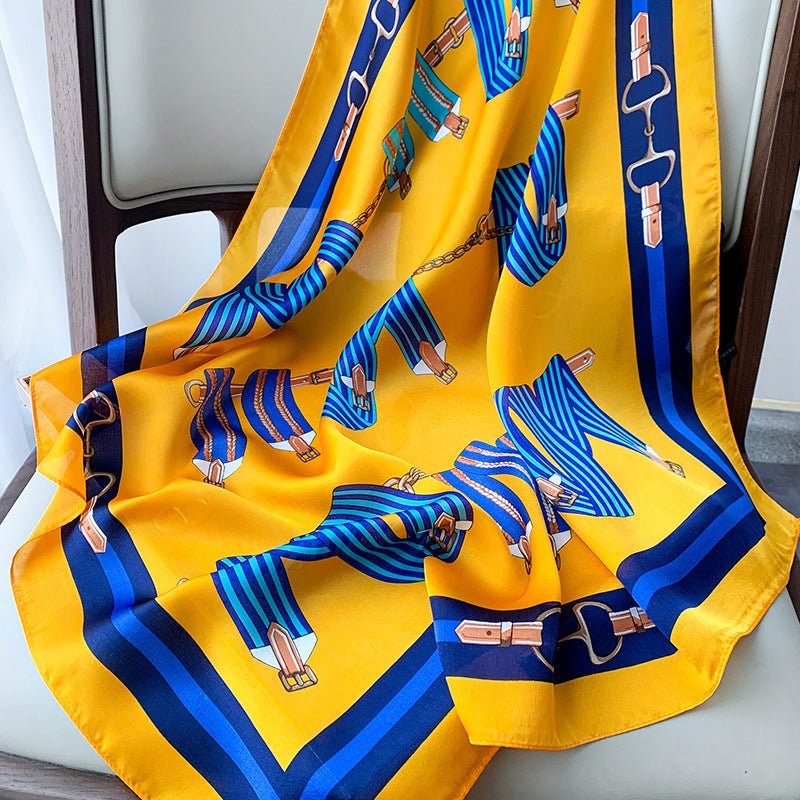 Foulards en Soie Imprimés – Élégance Automnale pour Vos Événements - KadooKadooJauneCJWJ158657907GTMykadoo.shopFoulard