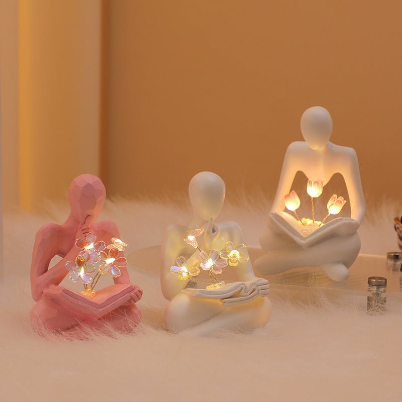 Lampe de Nuit Artisanale – Silence d'Or : Élégance et Simplicité Moderne - KadooKadooFleur de TulipeCJJT196157402BYMykadoo.shopLampe
