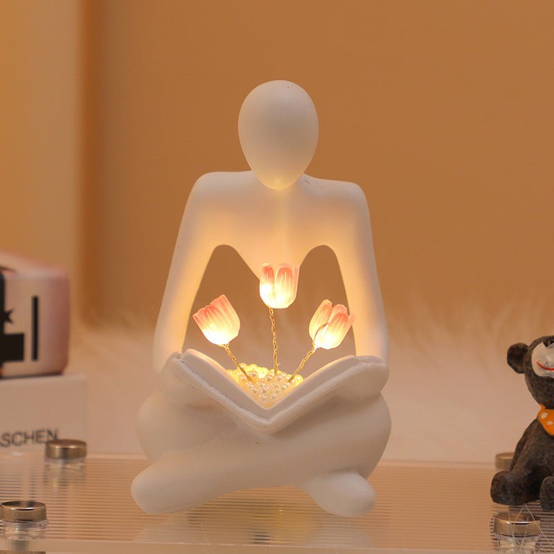 Lampe de Nuit Artisanale – Silence d'Or : Élégance et Simplicité Moderne - KadooKadooFleur de TulipeCJJT196157402BYMykadoo.shopLampe