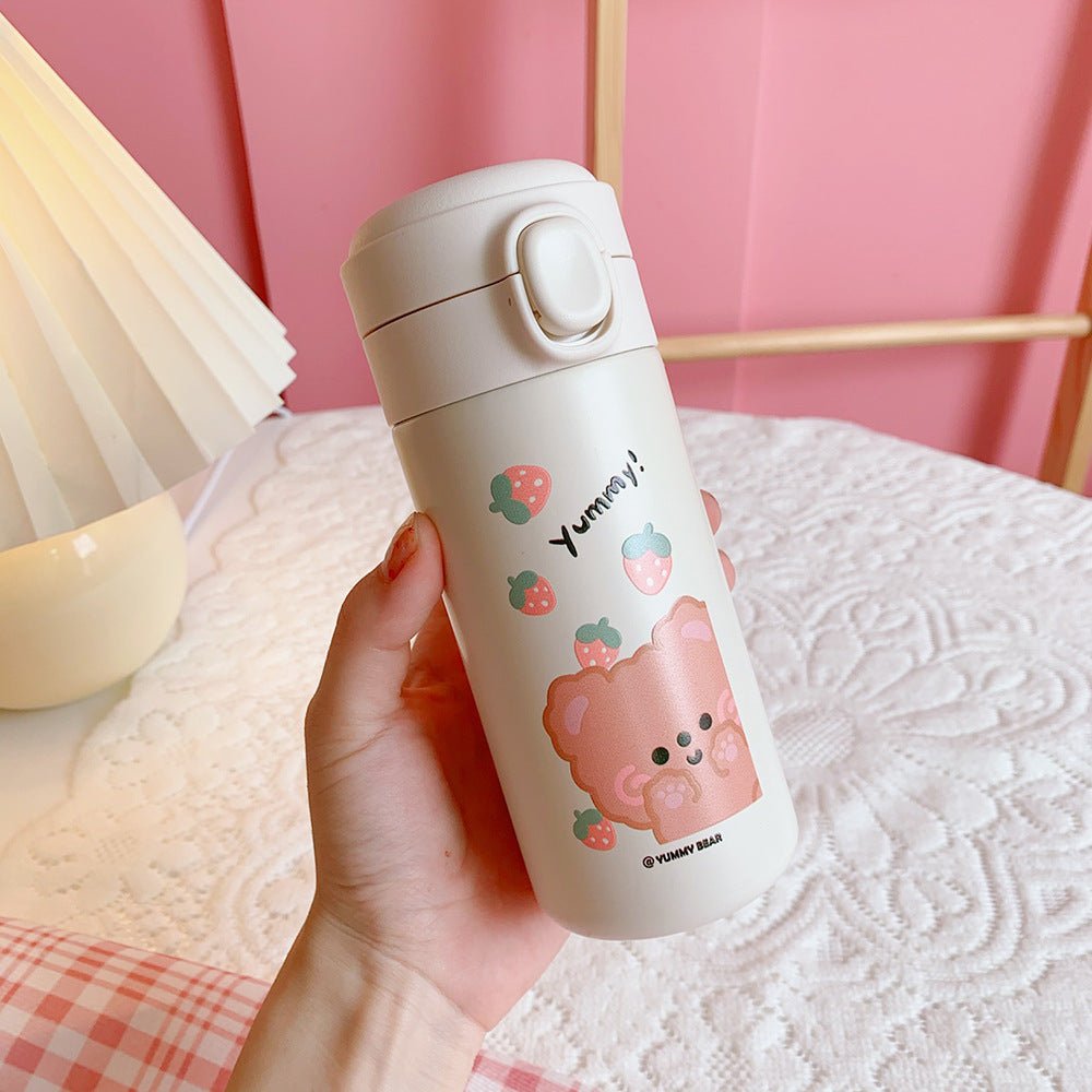 Mug Portable Petit Ours Simple – L'Accessoire Mignon et Pratique pour Vos Boissons - KadooKadooÉclat d'Ourse BlancheCJJJCFHS02330 - White 1 bear - 300mlMykadoo.shopMug