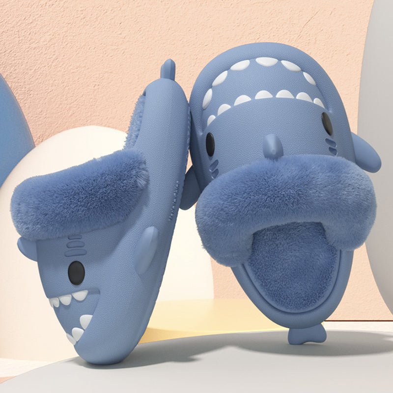 Pantoufles Requin Hiver Amovibles et Chaudes – Chaussons Unisexes Confortables pour la Maison - KadooKadooNoirCJNS1569674 - Distant mountain grey - 36to37Mykadoo.shopPantoufles