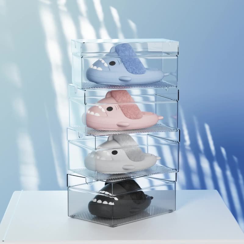Pantoufles Requin Hiver Amovibles et Chaudes – Chaussons Unisexes Confortables pour la Maison - KadooKadooNoirCJNS1569674 - Distant mountain grey - 36to37Mykadoo.shopPantoufles